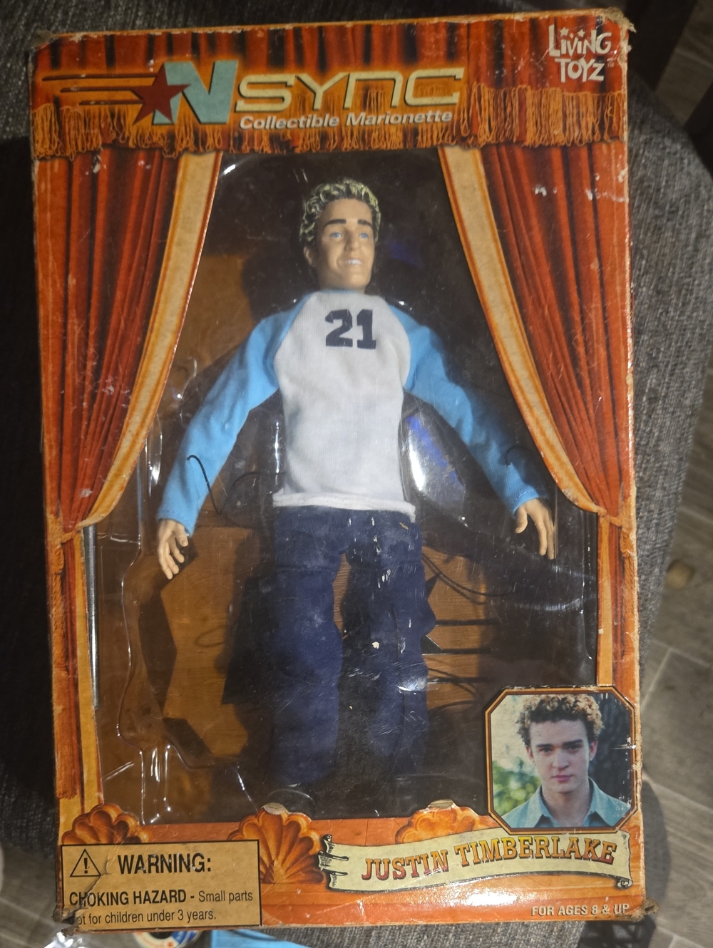 Vintage 2000 *NSYNC Justin Timberlake Collectible Marionette Doll New In Box Liv